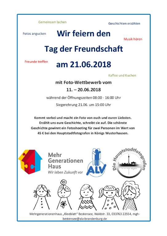 Flyer Tag der Freundschaft