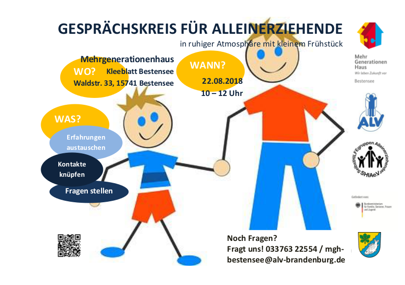 Flyer Gespraechskreis Alleinerziehende